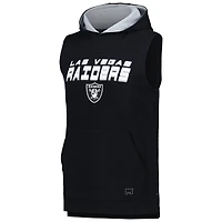 Men's MSX by Michael Strahan Black Las Vegas Raiders Captain Sleeveless Hoodie T-Shirt