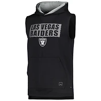 Men's MSX by Michael Strahan Black Las Vegas Raiders Marathon Sleeveless Pullover Hoodie