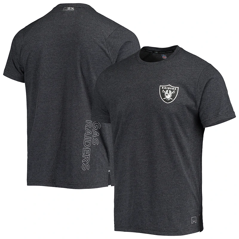 T-shirt MSX by Michael Strahan noir Las Vegas Raiders Motivation Performance pour homme