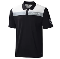 Polo MSX by Michael Strahan noir Las Vegas Raiders Warrior à couleurs contrastées