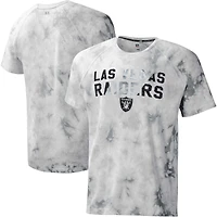 Men's MSX by Michael Strahan Gray Las Vegas Raiders Resolution Tie-Dye Raglan T-Shirt