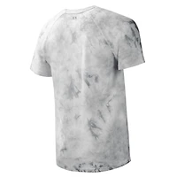 Men's MSX by Michael Strahan Gray Las Vegas Raiders Resolution Tie-Dye Raglan T-Shirt