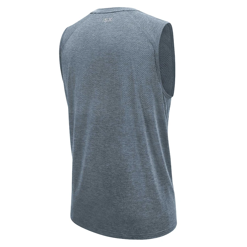 Men's MSX by Michael Strahan Gray Las Vegas Raiders Warm Up Sleeveless T-Shirt