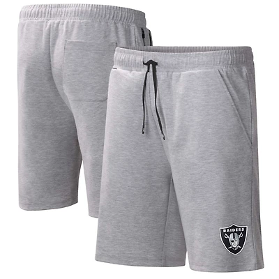 Short d'entraînement MSX by Michael Strahan gris chiné Las Vegas Raiders pour homme