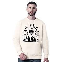Men's MSX by Michael Strahan  White Las Vegas Raiders Whiteout Tri-Blend Sweatshirt