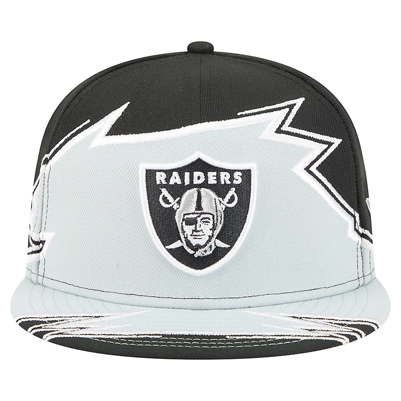 Men's New Era  Black/Gray Las Vegas Raiders Break 59FIFTY Fitted Hat