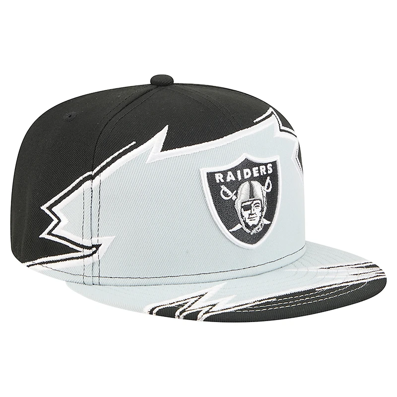 Men's New Era  Black/Gray Las Vegas Raiders Break 59FIFTY Fitted Hat