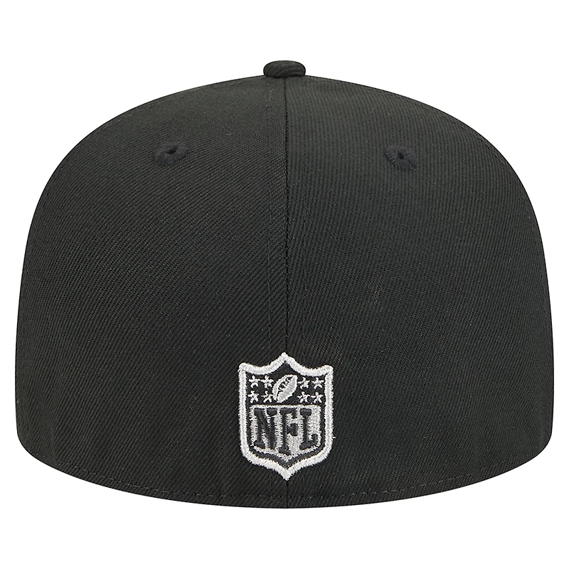 Men's New Era  Black/Gray Las Vegas Raiders Break 59FIFTY Fitted Hat