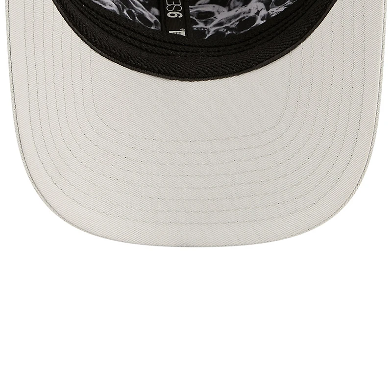 Casquette ajustable New Era noire et argentée pour homme, Las Vegas Raiders, Draft NFL 2026, modèle 9SEVENTY