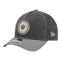 Men's New Era  Black/Silver Las Vegas Raiders 9FORTY Felt A-Frame Adjustable Hat