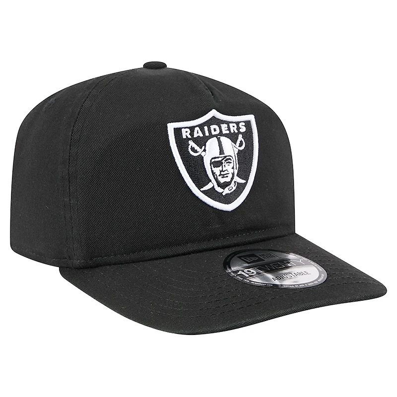 Casquette ajustable New Era 19TWENTY noire/blanche pour homme des Las Vegas Raiders