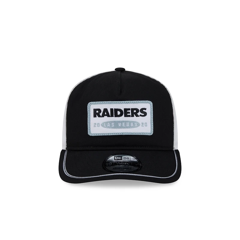 Casquette ajustable New Era noire/blanche Las Vegas Raiders 19TWENTY pour homme