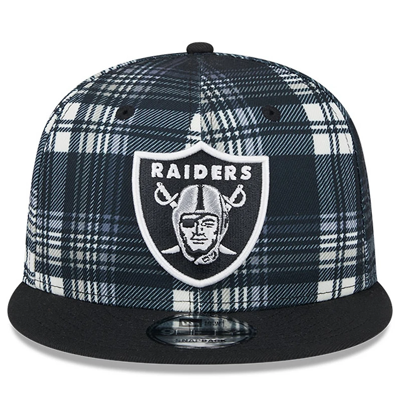 Men's New Era Black Las Vegas Raiders 2024 Sideline Statement 9FIFTY Snapback Hat
