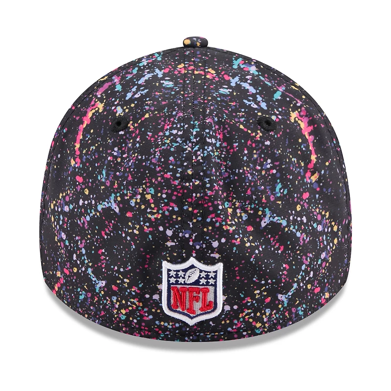 Men's New Era  Black Las Vegas Raiders 2025 NFL Crucial Catch 39THIRTY Flex Hat