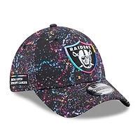 Casquette New Era noire Las Vegas Raiders 2025 NFL Crucial Catch 39THIRTY Flex pour homme