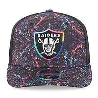 Men's New Era Black Las Vegas Raiders 2025 NFL Crucial Catch 9SEVENTY Adjustable Hat