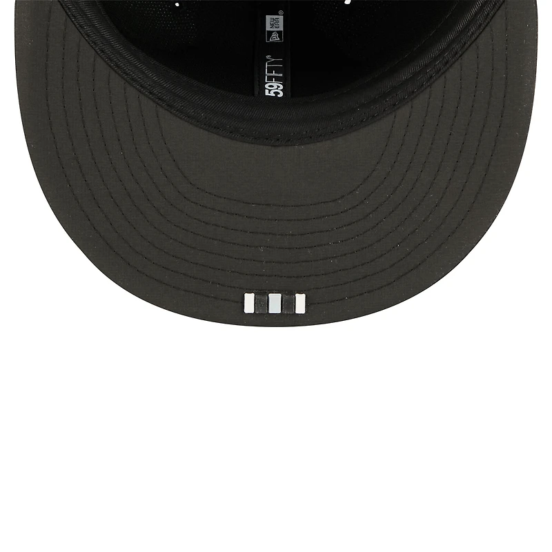 Men's New Era Black Las Vegas Raiders 2025 Sideline 59FIFTY Fitted Hat