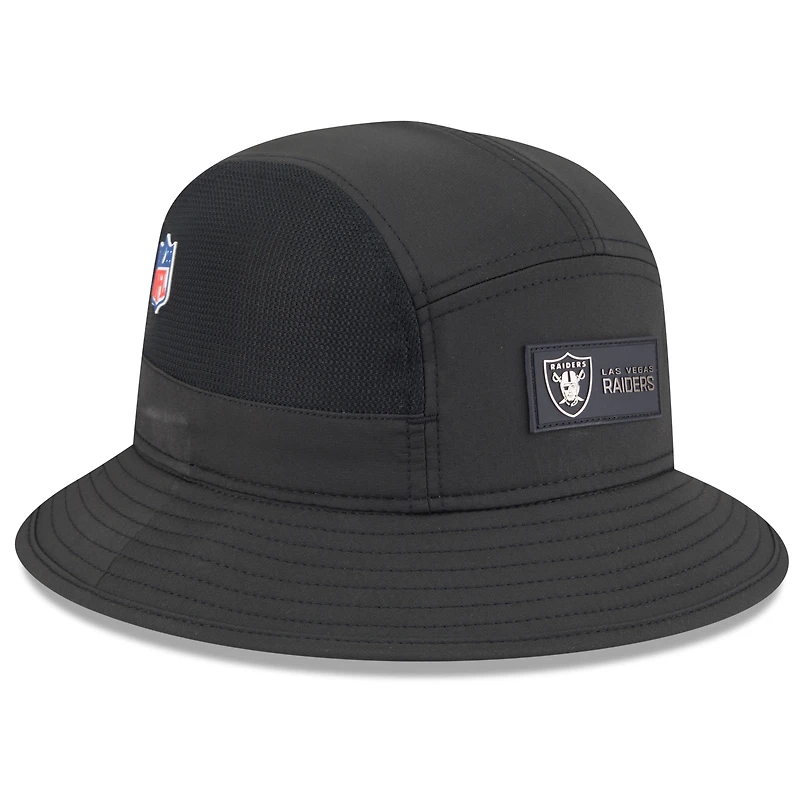 Men's New Era Black Las Vegas Raiders 2025 Sideline  Bucket Hat