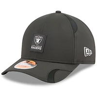 Casquette ajustable noire New Era Las Vegas Raiders 2025 Sideline M-Crown 9FORTY pour homme