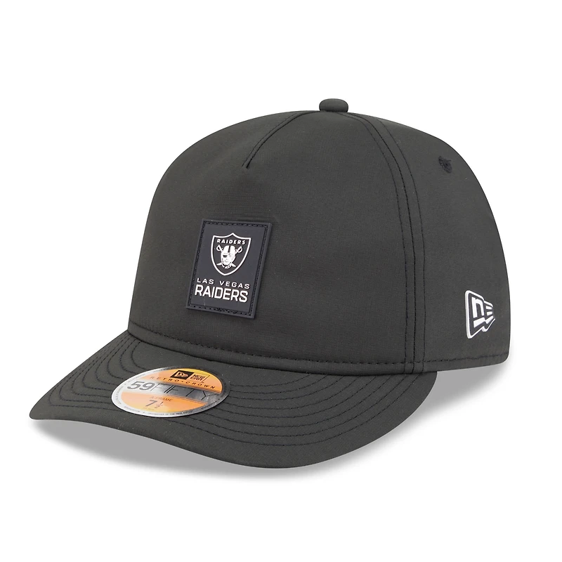 Casquette ajustée noire New Era 59FIFTY pour homme, modèle Sideline Retro Crown des Las Vegas Raiders 2025