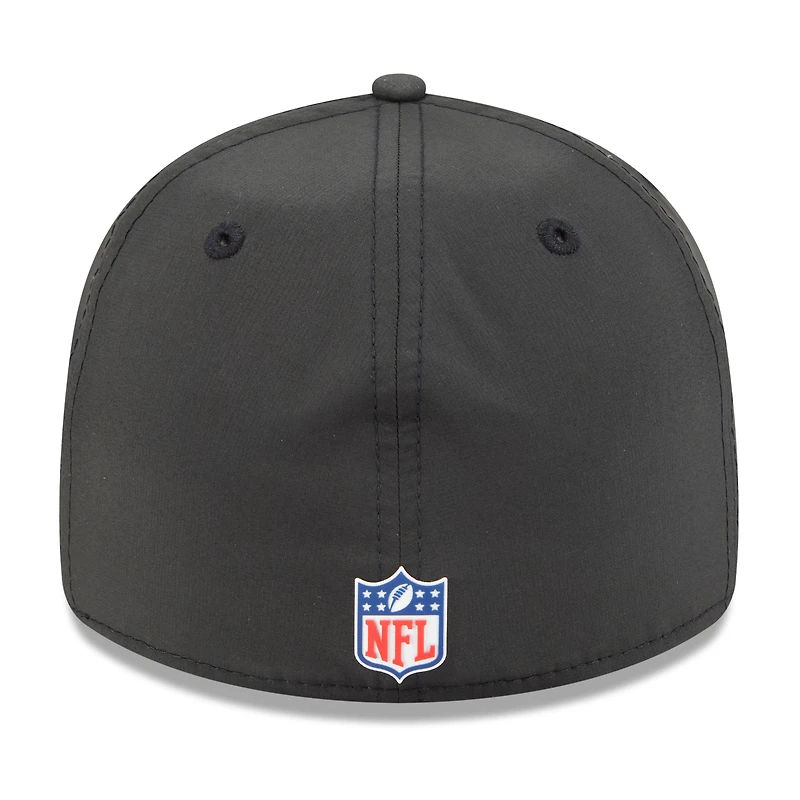 Casquette ajustée noire New Era 59FIFTY pour homme, modèle Sideline Retro Crown des Las Vegas Raiders 2025