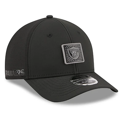 Men's New Era Black Las Vegas Raiders 2026 NFL Training Camp 9FORTY Adjustable Hat
