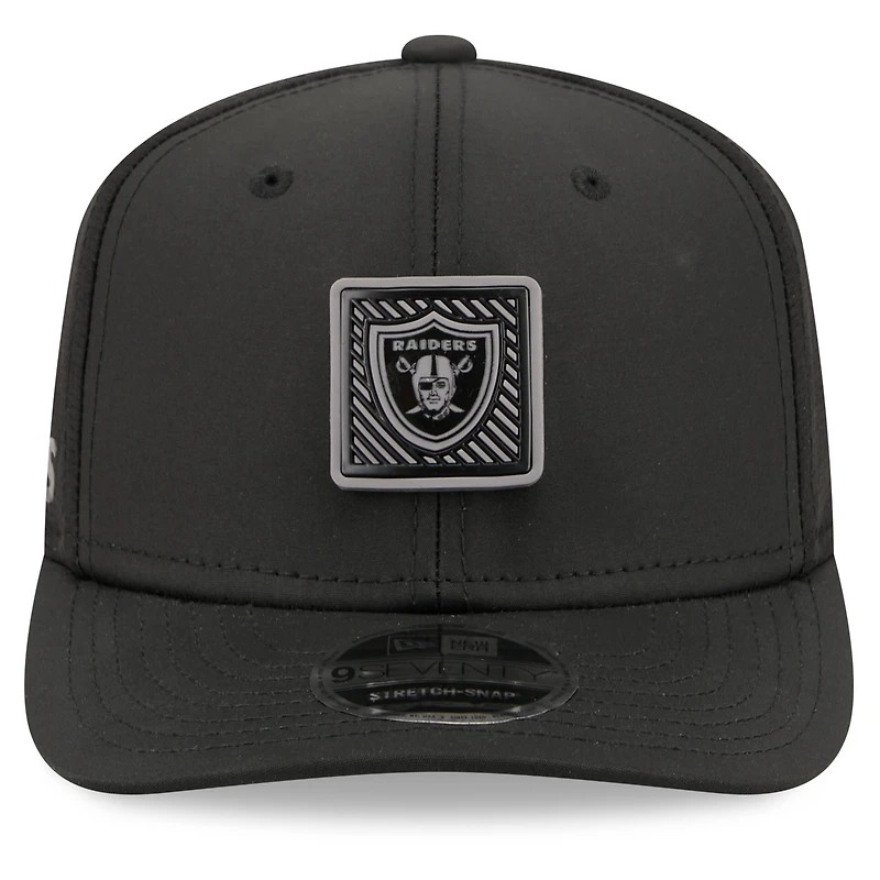 Men's New Era Black Las Vegas Raiders 2026 NFL Training Camp 9SEVENTY Adjustable Hat