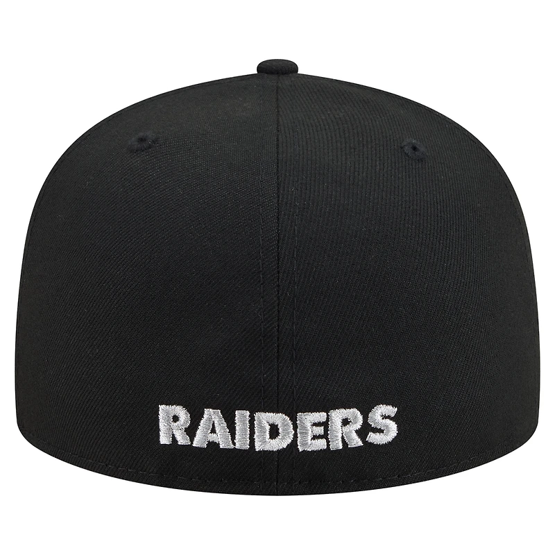 Casquette ajustée New Era grise Las Vegas Raiders 59FIFTY pour homme