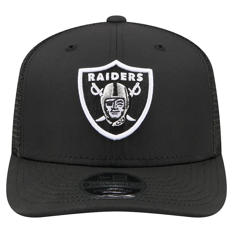 Men's New Era  Black Las Vegas Raiders 9SEVENTY Trucker Adjustable Hat