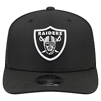 Men's New Era  Black Las Vegas Raiders 9SEVENTY Trucker Adjustable Hat