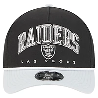 Men's New Era  Black Las Vegas Raiders  Arch COOLERA 9FORTY A-Frame M-Crown Adjustable Hat