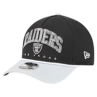 Casquette ajustable New Era noire Las Vegas Raiders Arch COOLERA 9FORTY A-Frame M-Crown pour homme