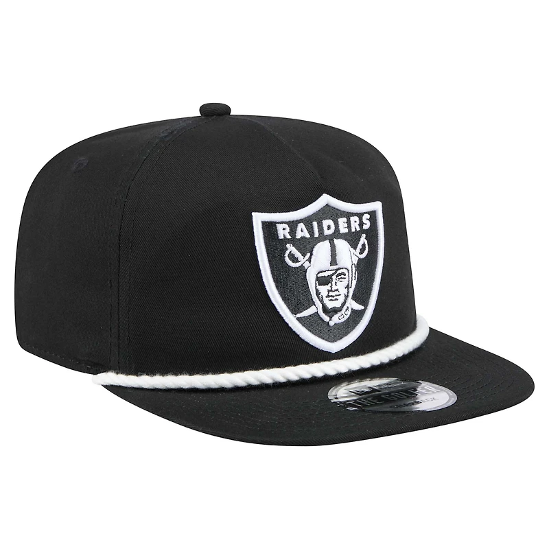 Casquette Snapback Golfer B-Dub Las Vegas Raiders noire New Era pour homme