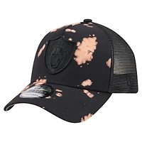 Men's New Era Black Las Vegas Raiders Bleached 9FORTY A-Frame Adjustable Hat