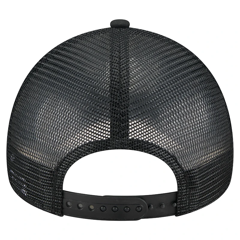 Men's New Era Black Las Vegas Raiders Bleached 9FORTY A-Frame Adjustable Hat