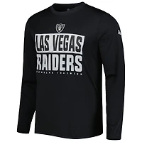 T-shirt à manches longues noir Las Vegas Raiders Combine Authentic Offsides New Era pour homme