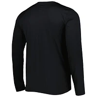 T-shirt à manches longues noir Las Vegas Raiders Combine Authentic Offsides New Era pour homme