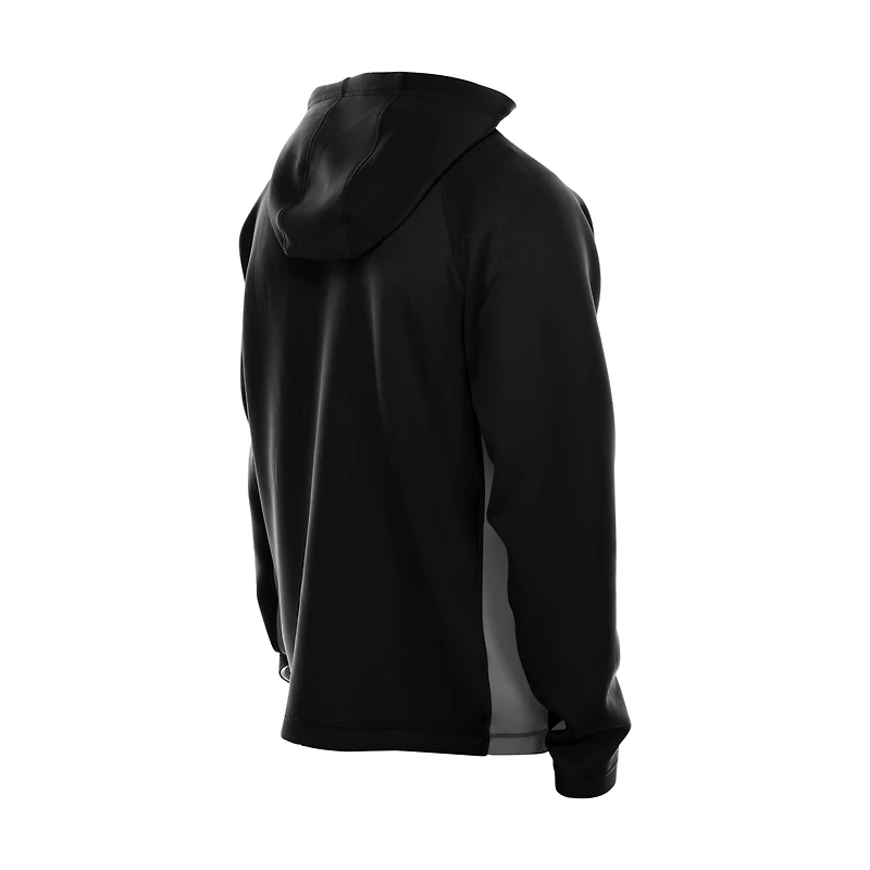 Men's New Era  Black Las Vegas Raiders Combine Authentic Raglan Scuba Full-Zip Hoodie