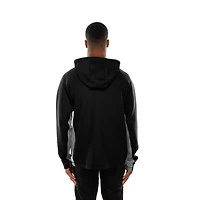 Sweat à capuche zippé intégral noir New Era des Las Vegas Raiders Combine Authentic Raglan Scuba pour homme