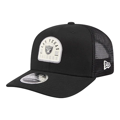 Men's New Era Black Las Vegas Raiders Contest 9SEVENTY Adjustable Trucker Hat