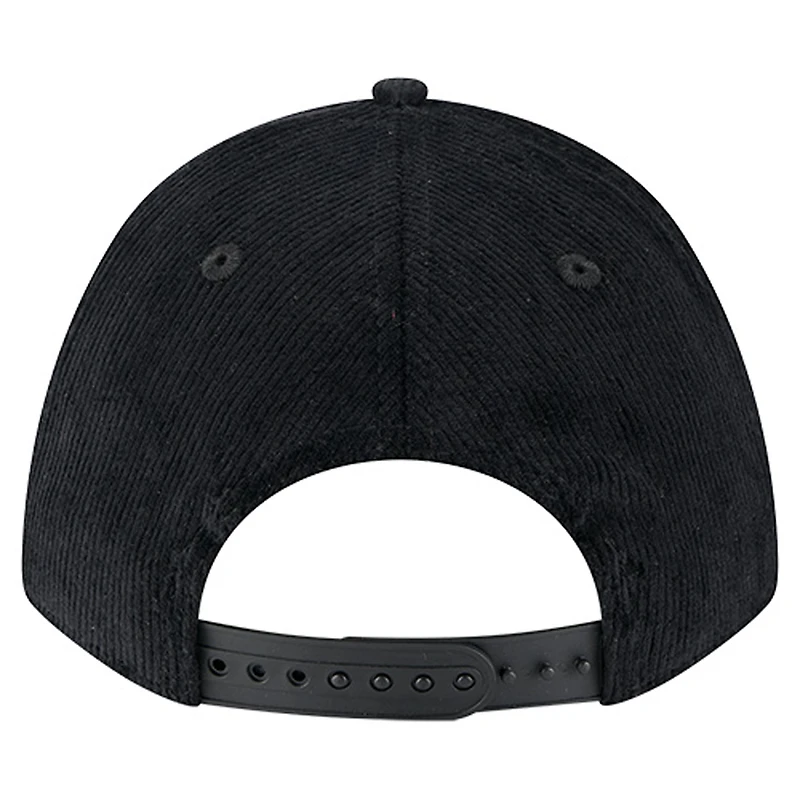 Men's New Era Black Las Vegas Raiders Cord Corduroy 9FORTY A-Frame Adjustable Hat
