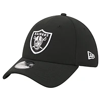 Casquette New Era noire pour homme Las Vegas Raiders Core Team 39THIRTY Flex