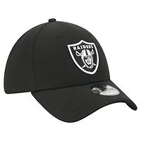 Casquette New Era noire pour homme Las Vegas Raiders Core Team 39THIRTY Flex