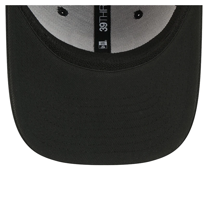 Casquette New Era noire pour homme Las Vegas Raiders Core Team 39THIRTY Flex