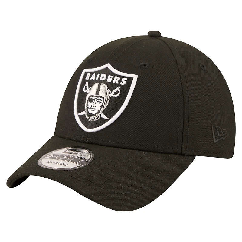 Men's New Era Black Las Vegas Raiders Core Team 9FORTY Adjustable Hat
