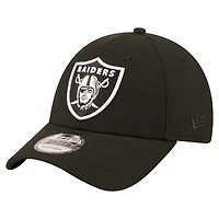 Men's New Era  Black Las Vegas Raiders Core Team 9FORTY Adjustable Hat