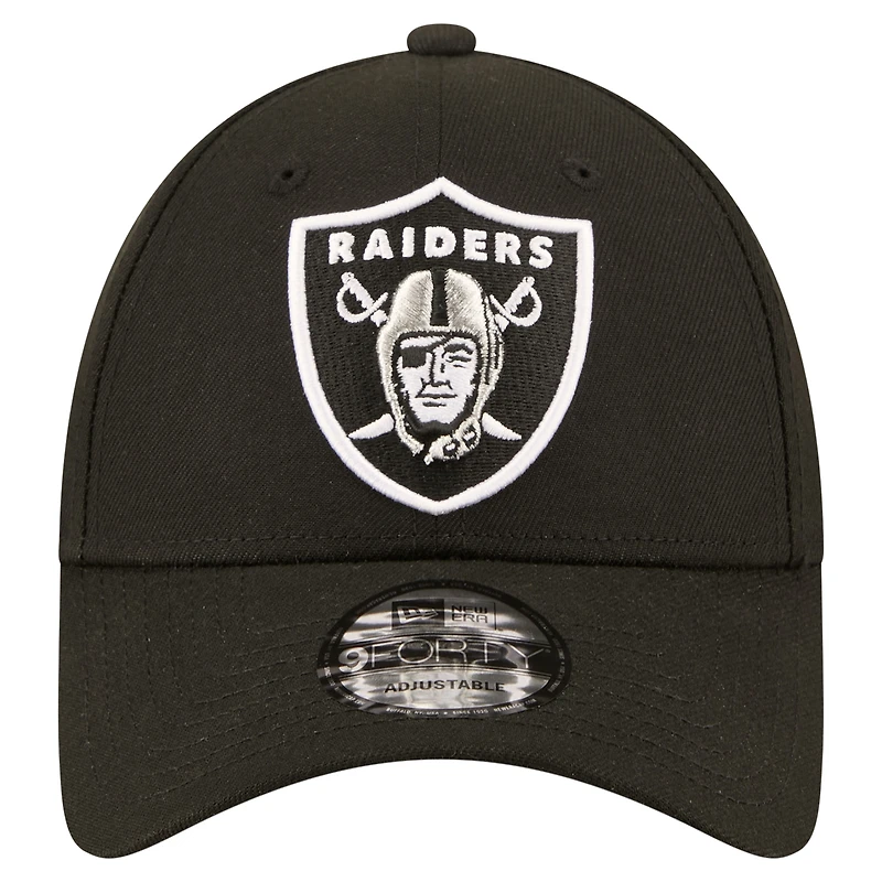 Casquette ajustable New Era 9FORTY noire pour homme, Las Vegas Raiders Core Team