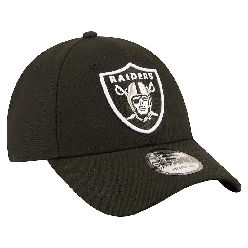 Men's New Era Black Las Vegas Raiders Core Team 9FORTY Adjustable Hat