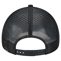 Men's New Era Black Las Vegas Raiders Domain 9FORTY A-Frame Trucker Adjustable Hat