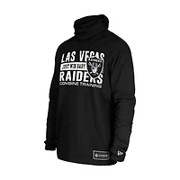Men's New Era Black Las Vegas Raiders Functional Fandom Balaclava Helmet Stripe Tri-Blend Hoodie